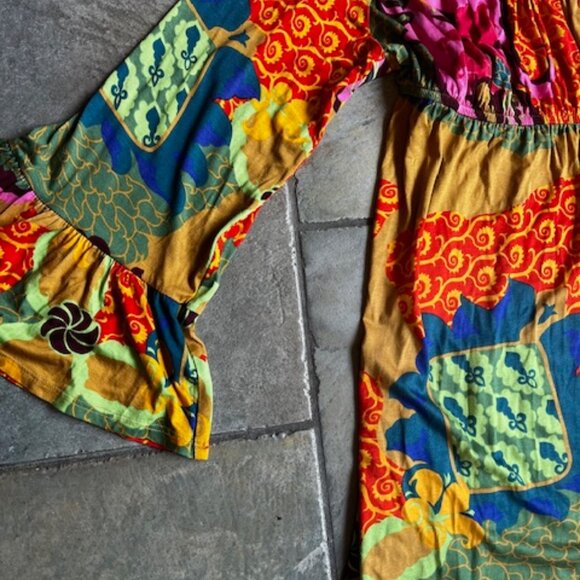 Voom by Joy Han Bohemian-Style Off-the-Shoulder Dress Women's Size Large 8-10 - Picture 4 of 10